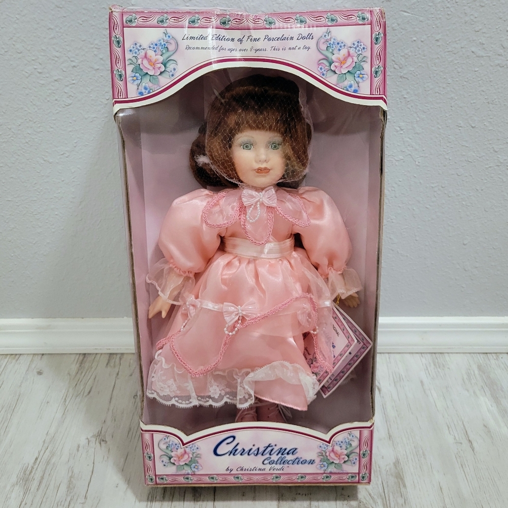 Vintage Porcelain Doll 16" Christina Verdi Collection 1998 Limited Edition NIB